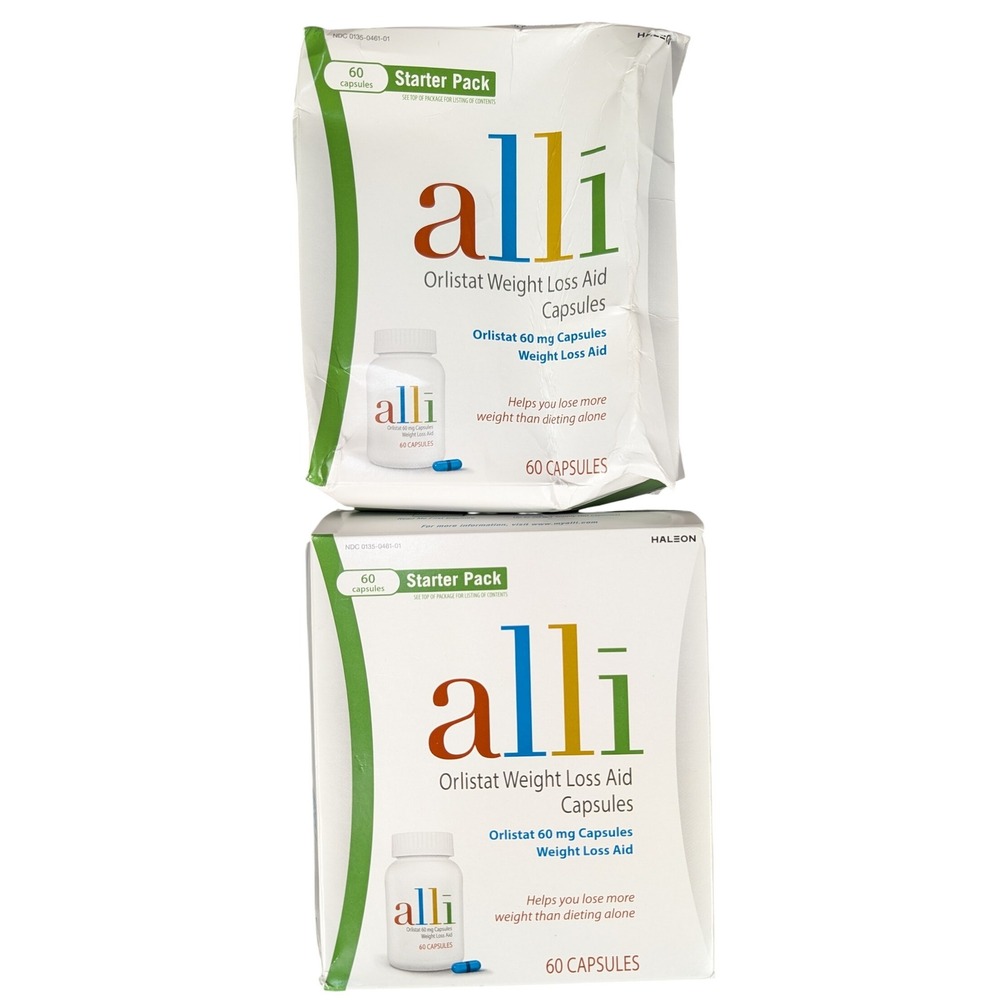 Alli Weight Loss Aid 60 Capsules lot of 2 EXP: 04/2027 & 11/2026